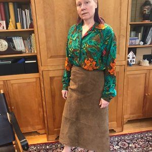 Lord and Taylor genuine light brown leather skirt